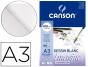 Bloco de desenho multitecnicas canson imagine din a3 colado liso 29,7x42 cm 50 folhas 200 gr - Preview