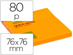 Capa do artigo Bloco de notas adesivas Q-connect 75 x 75 mm. Cor de laranja fluorescente