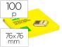 Bloco de notas adesivas q-connect 75x75 mm amarelo neon zig-zag - Preview