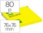 Bloco de notas adesivas q-connect amarelo fluorescente75x75mm - Preview