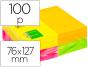 Bloco de notas adesivas q-connect fluorescente 75 x 125 mm - Preview