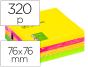 Bloco de notas adesivas q-connect fluorescente 75 x 75 mm - Preview