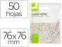 Bloco de notas adesivas q-connect removiveis plastico translucido branco com 50 folhas 76x76 mm - Preview