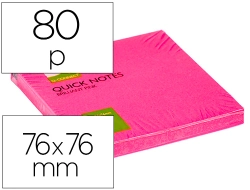 Capa do artigo Bloco de notas adesivas q-connect rosa fluorescente 75 x 75 mm