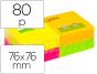 Bloco de notas adesivas q-connect sortido 75 x 75 mm - Preview