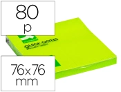 Capa do artigo Bloco de notas adesivas q-connect verde fluorescente 75 x 75 mm (6 unidades)