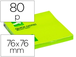 Capa do artigo Bloco de notas adesivas q-connect verde fluorescente 75 x 75 mm (6 unidades)