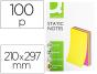 Bloco de notas magneticas q-connect 210x297 mm 100 folhas 5 cores fluorescentes - Preview