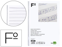 Capa do artigo Bloco Música Fólio - Liderpapel - 20 Folhas