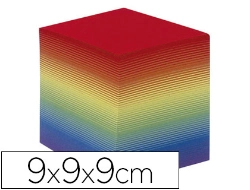 Capa do artigo Bloco papel quo vadis encolado cores arco iris 680 folhas 100% reciclado 90 gr 90x90x90 mm