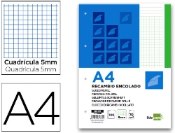 Capa do artigo Bloco/recarga liderpapel colado din a4 100 f verde