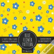 Blue Flower Pattern Scrapbook Paper Pad