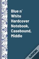 Blue N` White Hardcover Notebook, Casebound, Middle, Pack Of 1