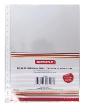 Capa do artigo Bolsa de Catálogo Simply A4 Cristal Extra 70Mic C/100 + 10 Bónus 1070K01