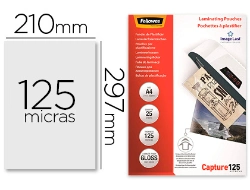 Capa do artigo Bolsa de plastificar fellowes brilho din a4 125 microns pack de 25 unidades