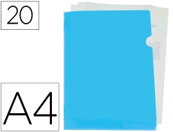 Capa do artigo Bolsa Dossier, Cor Azul Celeste, Com Separador em Polipropileno - Liderpapel - 20 Folhas Dim. A4 (10 unidades)