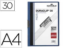 Capa do artigo Bolsa dossier durable com clip lateral din a4 azul 30 folhas escuro