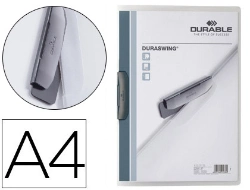 Capa do artigo Bolsa dossier durable duraswing com clip lateral giratoria polipropileno din a4 grafite 30 folhas