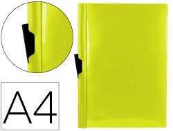 Capa do artigo Bolsa dossier liderpapel com clip lateral din a4 amarelo fluor opaco 30 folhas