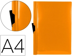 Capa do artigo Bolsa dossier liderpapel com clip lateral din a4 laranja fluor opaco 30 folhas
