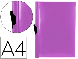 Capa do artigo Bolsa dossier liderpapel com clip lateral din a4 lavanda opaco 30 folhas