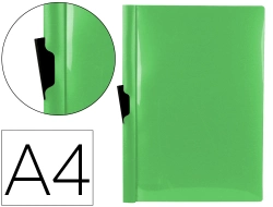 Capa do artigo Bolsa dossier liderpapel com clip lateral din a4 verde maça opaco 30 folhas