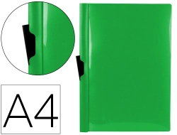 Capa do artigo Bolsa dossier liderpapel com clip lateral din a4 verde translucido 60 folhas