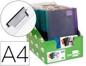 Capa do artigo Bolsa liderpapel dossier com clip lateral polipropileno din-a4 30 folhas pack de 4 cores sortidas
