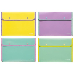 Capa do artigo Bolsa Para Documentos Fecho Botão A4 Tipo Envelope Arda Keep Colour Pastel Sortido 0273Kcp