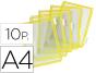 Bolsa para porta catalogo tarifold din a4 com pivots amarelo pack de 10 unidades - Preview