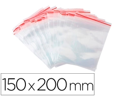 Capa do artigo Bolsa plastico auto selada q-connect 150x200 mm pack de 100 unidades