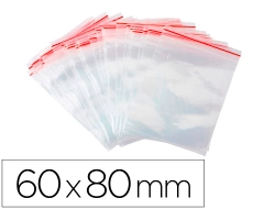 Capa do artigo Bolsa plastico auto selada q-connect 60x80 mm pack de 100 unidades