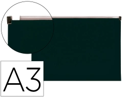 Capa do artigo Bolsa porta documentos liderpapel a3 com fecho preto opaco