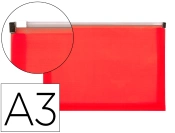 Capa do artigo Bolsa porta documentos liderpapel a3 com fecho vermelho translucido