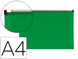 Capa do artigo Liderpaper A4 document holder bag with zipper, translucent green.