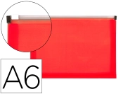 Capa do artigo Bolsa porta documentos liderpapel a6 com fecho vermelho translucido