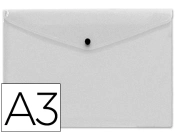 Capa do artigo Bolsa porta documentos liderpapel com mola din a3 transparente (10 unidades)