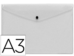 Capa do artigo Bolsa porta documentos liderpapel com mola din a3 transparente (10 unidades)