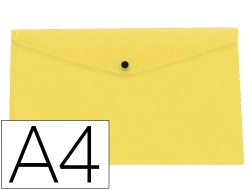 Capa do artigo Bolsa Porta Documentos Liderpapel Com Mola Din A4 Amarelo Fluor Opaco 50 folhas