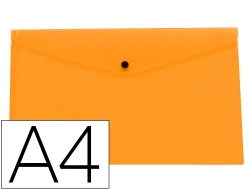 Capa do artigo Bolsa Porta documentos Liderpapel - Com Mola Din A4 - Laranja Flúor Opaco -50 Folhas
