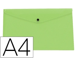 Capa do artigo Bolsa Porta-Documentos Liderpapel Com Mola Din A4 Verde Maçã Opaco 50 Folhas