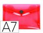 Bolsa porta documentos liderpapel com mola din a7 vermelho translucido (12 unidades) - Preview