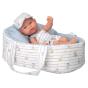 Boneca Elegance 26 cm com alcofa azul - Preview