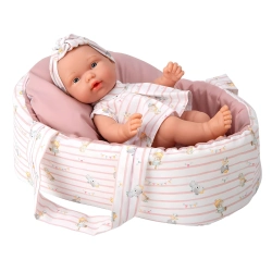 Capa do artigo Boneca Elegance 26 cm com alcofa rosa