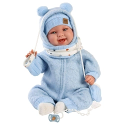 Capa do artigo Boneca Talo recém-nascido azul sorrisos 44cm