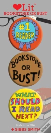 Bookstore Or Bust 3 Badge Set