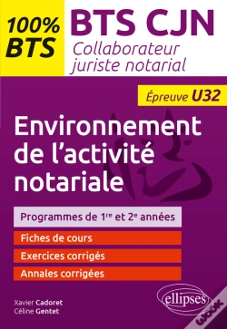 Capa do artigo Bts Cjn - Environnement De L'Activité Notariale (U32)