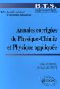 Bts Contrôle Industriel Et Régulation; Annales Corrigees De Physique-Chimie Et Physique Appliquee - Preview