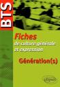 Bts - Fiches De Culture Générale Et Expression - Génération(S) - Preview