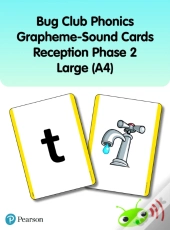 Bug Club Phonics Grapheme-Sound Cards Reception Phase 2 Large (A4)